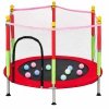 Trampolina do domu ogrodu dla dzieci siatka 140cm 55inch czerwona